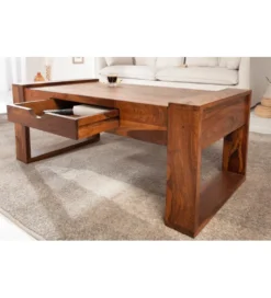 Stolik kawowy Markant 100 cm drewno Sheesham*Invicta Interior