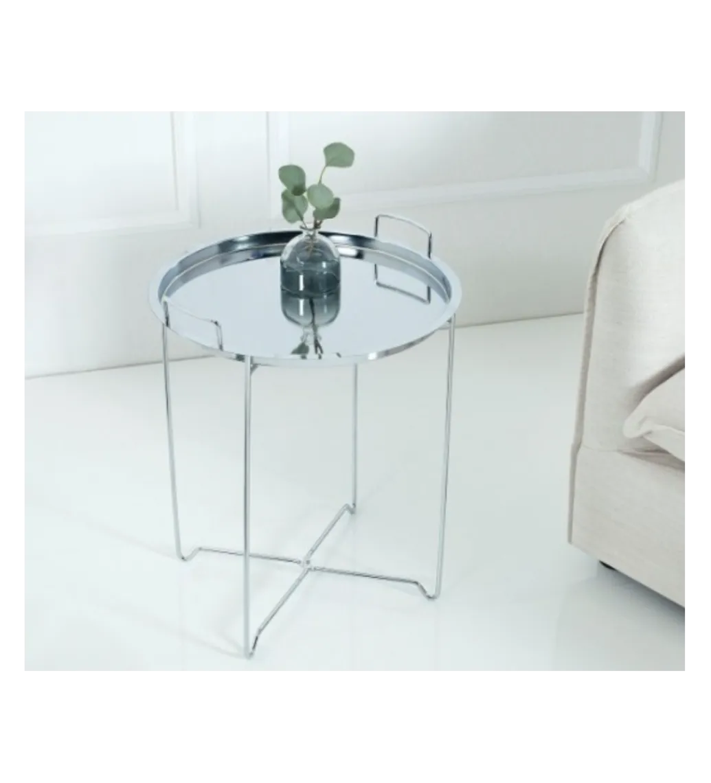 Stolik kawowy Marrakech srebrny*Invicta Interior Outlet