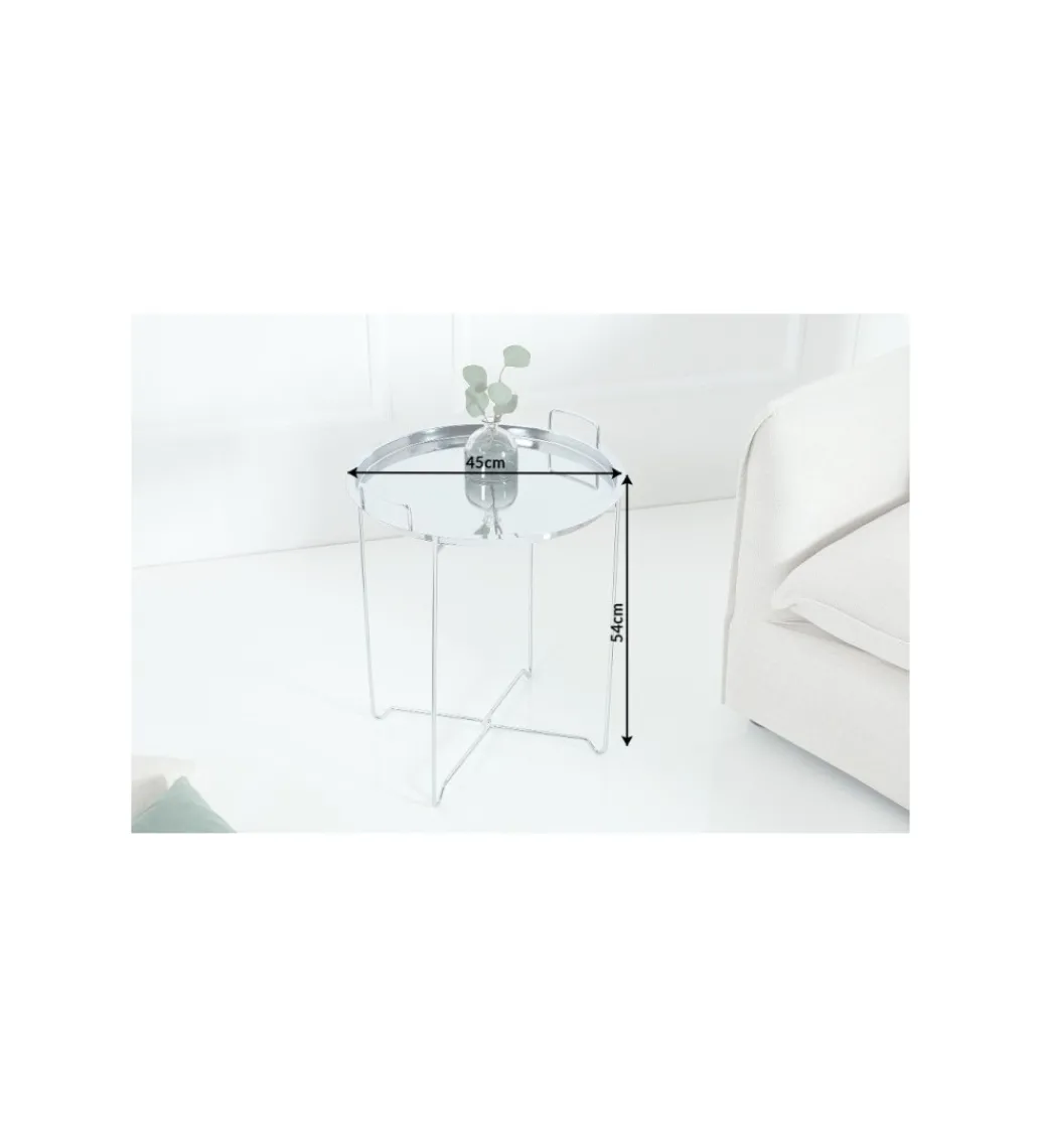 Stolik kawowy Marrakech srebrny*Invicta Interior Outlet
