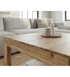 Stolik kawowy MASHARIK 60 cm drewno akacja*WOHNLING, GERMANY Discount