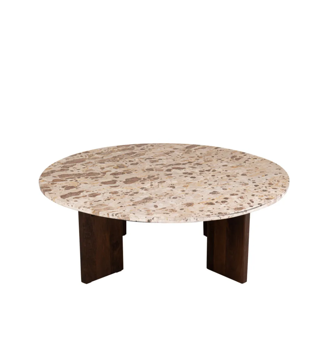 Stolik kawowy MATHILDE 90 cm w optyce marmuru*J-Line Sale