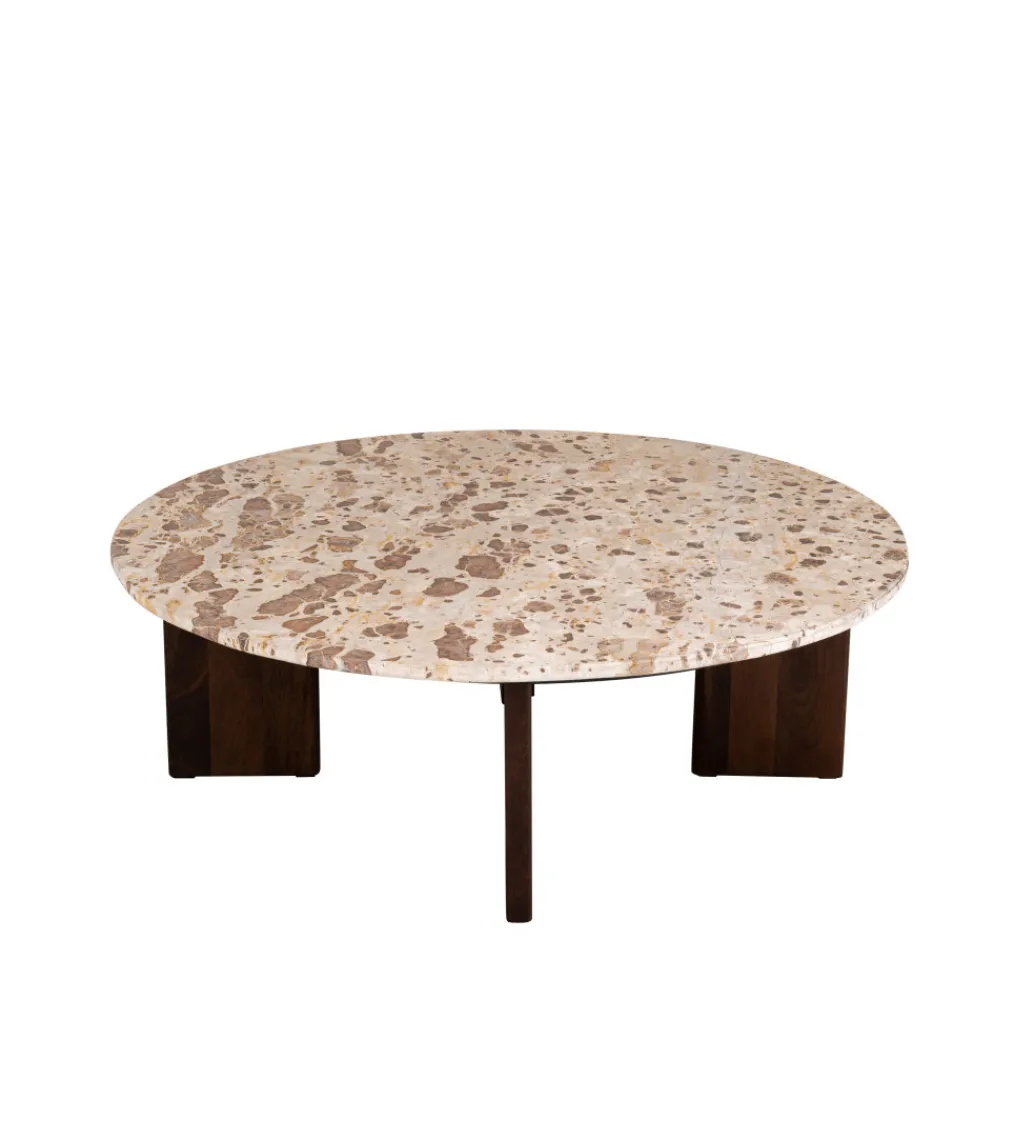 Stolik kawowy MATHILDE 90 cm w optyce marmuru*J-Line Sale
