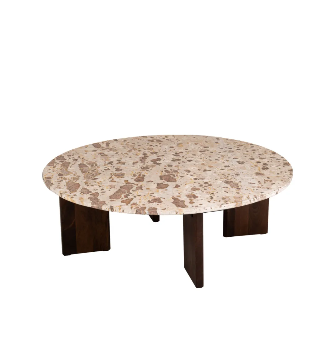 Stolik kawowy MATHILDE 90 cm w optyce marmuru*J-Line Sale