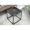 Stolik kawowy MENSA 40 cm w optyce marmuru antracytowy*Invicta Interior Best