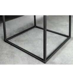 Stolik kawowy MENSA 40 cm w optyce marmuru antracytowy*Invicta Interior Best