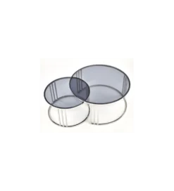 Stolik kawowy MERCURY set 2 srebrny*Halmar