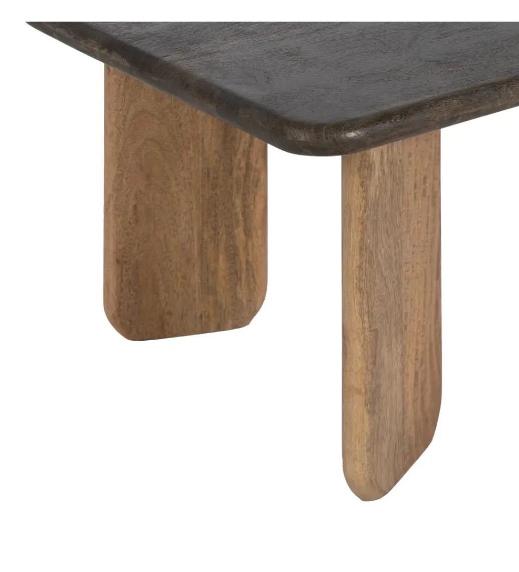 Stolik kawowy MEZNATRE 120 cm drewno mango brązowe*DENZO