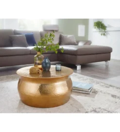 Stolik kawowy MILROY 60 cm złoty*WOHNLING, GERMANY New