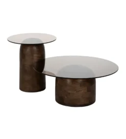 Stolik kawowy MIRIN 50 cm drewno mango brązowy*Zona-Design Best