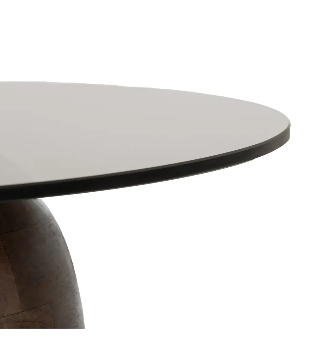 Stolik kawowy MIRIN 50 cm drewno mango brązowy*Zona-Design Best