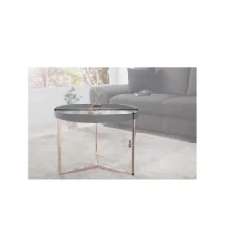 Stolik kawowy Modul 60 cm czarno miedziany*Invicta Interior Clearance