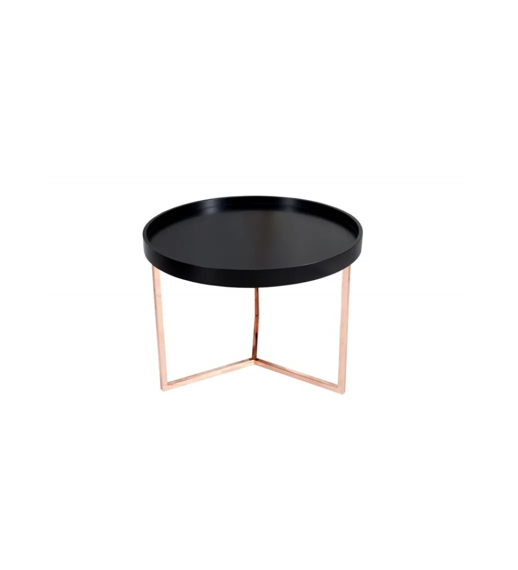 Stolik kawowy Modul 60 cm czarno miedziany*Invicta Interior Clearance