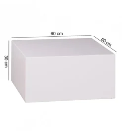Stolik kawowy MONOBLOC 60 cm biały*WOHNLING, GERMANY Sale
