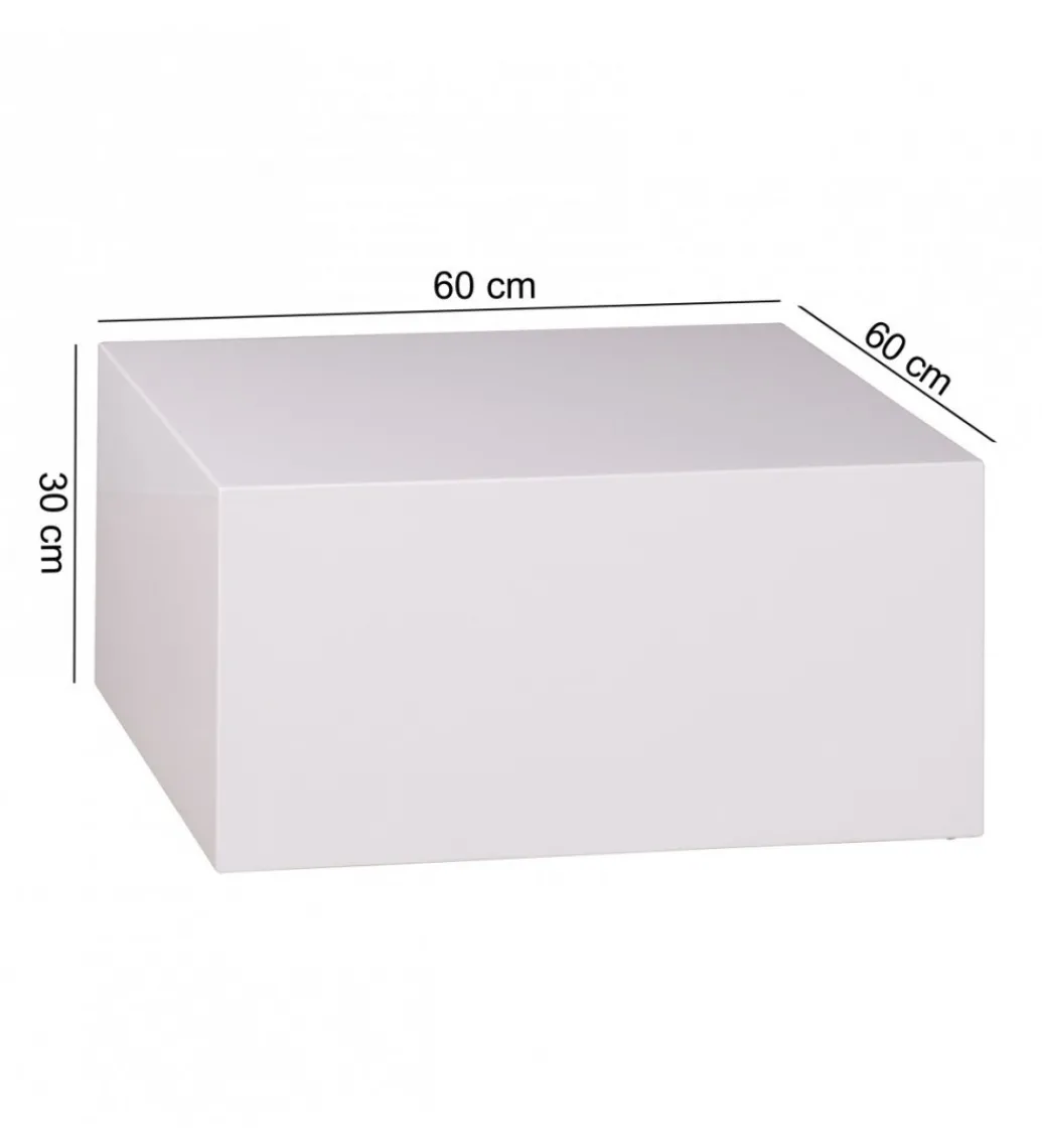 Stolik kawowy MONOBLOC 60 cm biały*WOHNLING, GERMANY Sale