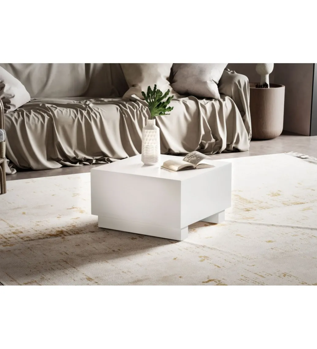 Stolik kawowy MONOBLOC II 60 cm biały*WOHNLING, GERMANY Online