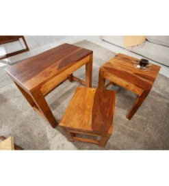 Stolik kawowy MONSOON SET 3 drewno Sheesham*Invicta Interior Sale