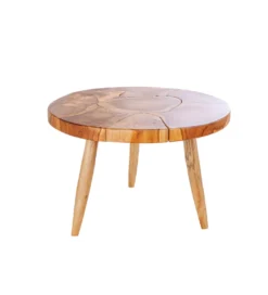 Stolik kawowy MOSAIK 60 cm naturalny teak*Invicta Interior - przedsprzedaż