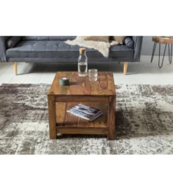 Stolik kawowy MUMBAI 60 cm drewno sheesham*WOHNLING, GERMANY Best