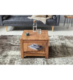Stolik kawowy MUMBAI 60 cm drewno akacja*WOHNLING, GERMANY Clearance