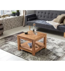 Stolik kawowy MUMBAI 60 cm drewno akacja*WOHNLING, GERMANY Clearance