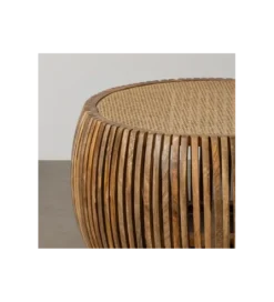Stolik kawowy MURPI 75 cm drewno mango rattan*Zona-Design Sale