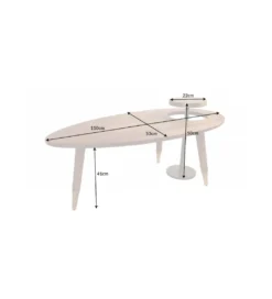 Stolik kawowy NAGOJA set 2 drewno mango*Invicta Interior - przedsprzedaż Discount