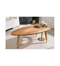 Stolik kawowy NAGOJA set 2 drewno mango*Invicta Interior - przedsprzedaż Discount