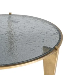 Stolik kawowy NARESTE 79 cm złoty szklany*Zona-Design Online