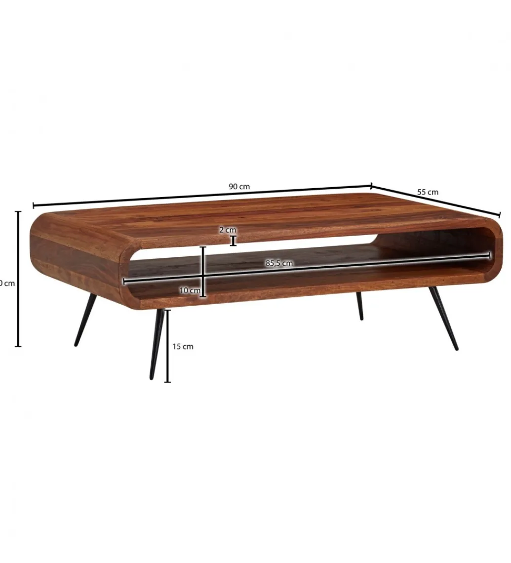 Stolik kawowy NEVERS 90 cm drewno sheesham*WOHNLING, GERMANY Clearance