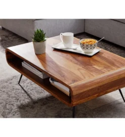 Stolik kawowy NEVERS 90 cm drewno sheesham*WOHNLING, GERMANY Clearance