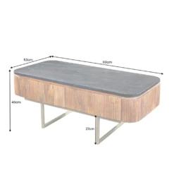 Stolik kawowy NIGATA 110 cm Drewno Mango Brąz*Invicta Interior Online