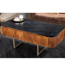 Stolik kawowy NIGATA 110 cm Drewno Mango Brąz*Invicta Interior Online