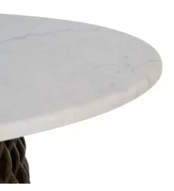 Stolik kawowy NIZAMES 80 cm drewno mango marmur*DENZO Best