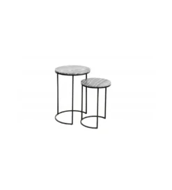 Stolik kawowy Nobil Elements set 2 marmur szary*Invicta Interior Clearance