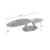 Stolik kawowy obrotowy MOVI 95 cm - 160 cm cermika optyka kamienia*Invicta Interior Outlet