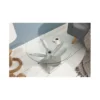 Stolik kawowy Ocean 60 cm srebrny ze szklanym blatem*Invicta Interior Discount