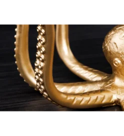 Stolik kawowy OCTOPUS 50 cm z lampą złoty*Invicta Interior Best