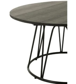 Stolik kawowy ogrodowy ZOA 80 cm czarny*J-Line Clearance