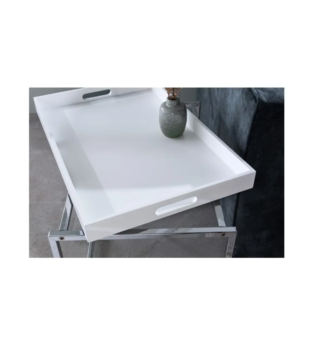 Stolik kawowy OKTAWIAN Elements set 3 biały*Invicta Interior Online