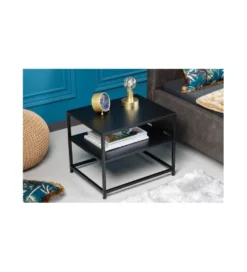 Stolik kawowy OLIMPIA 50 cm czarny*Invicta Interior