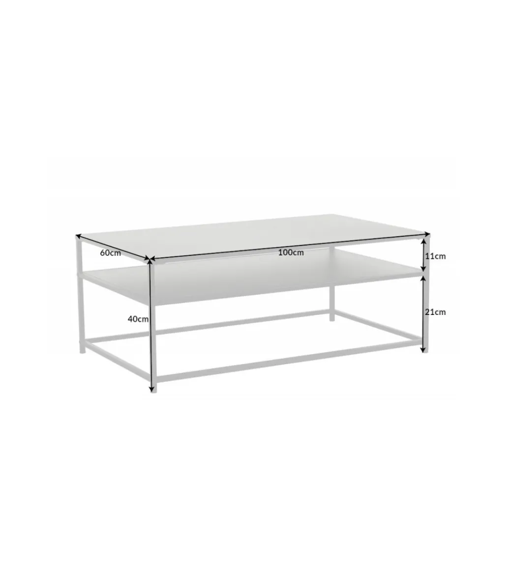 Stolik kawowy OLIMPIA 100 cm czarny*Invicta Interior Clearance