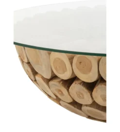 Stolik kawowy OPEN 110 cm drewno teak*J-Line Best