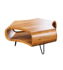 Stolik kawowy ORGANIC LIVING 70 cm drewno akacja miodowe*Invicta Interior