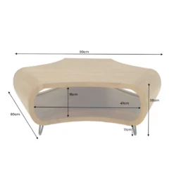 Stolik kawowy ORGANIC LIVING 70 cm drewno akacja miodowe*Invicta Interior