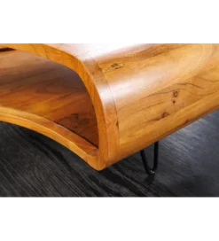 Stolik kawowy ORGANIC LIVING 90 cm drewno akacja miodowe*Invicta Interior Outlet