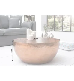 Stolik kawowy Orient 60 cm miedziany*Invicta Interior Hot