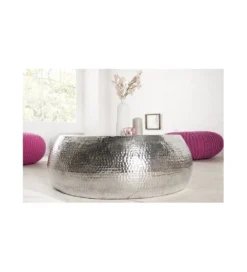 Stolik kawowy Orient 80 cm srebrny*Invicta Interior Best