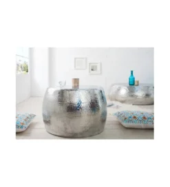 Stolik kawowy Orient 60 cm srebrny*Invicta Interior Sale