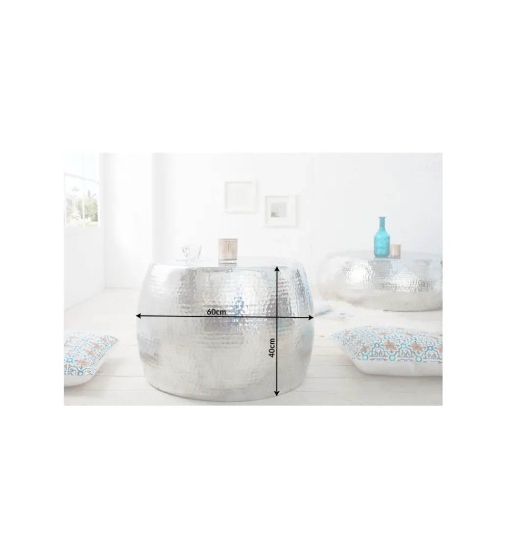 Stolik kawowy Orient 60 cm srebrny*Invicta Interior Sale