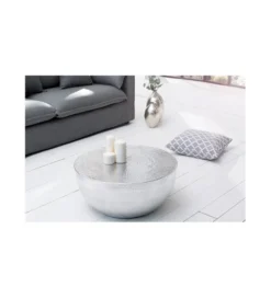 Stolik kawowy Orient 60 cm srebrny*Invicta Interior Outlet